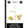 Özel Üretim Paslanmaz Manuel Mutfak Aleti Pratik Spiral Patates Dilimleyici Çubukta Patates Cips Yap