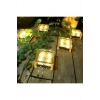 Özel Üretim Solar Güzeş Enerjili Buz Cam Zemin Dekoratif Bahçe Aydınlatma 4 Led Li Kristal 1 Adet
