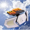 Özel Üretim Sensörlü Solar Güneş Enerjili Geniş Açılı Çift Kanatlı 254 Ledli 3 Modlu Bahçe Lambası
