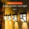 Özel Üretim Ledli Sensörlü Solar Güneş Enerjili Duvara Monteli Beyaz Işık Bahçe lambası 4 Lü Set