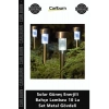 Özel Üretim Dış Mekan Dekoratif Lamba Solar Güneş Enerjili Bahçe Lambası 10 Lu Set Metal Gövdeli