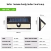 Özel Üretim Güneş Enerjili PIR Sensörlü Su Geçirmez Solar Dış Mekan Bahçe Lambası 190 Ledli Çakarlı