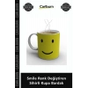 Özel Üretim Tasarım Hediyelik Ofis Dekoratif Sıcak Su Hassas Smile Renk ğiştiren Sihirli Kupa Bardak