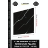 #Sticker 3D Panel Isıya Dayanıklı Mutfak SİYAH MERMER DESENLİ ALÜMİNYUM PLASTİK DUVAR STİCKER