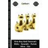 Özel Üretim Lüks Modern Dekoratif Obje Orta Boy Kedi Tasarımlı Biblo Seramik Parlak Altın Süs