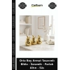 Özel Üretim Lüks Dekoratif Gold Modern Orta Boy Armut Tasarımlı Biblo Seramik Parlak Altın Süs