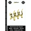 Özel Üretim Şık Modern Gold Ev Kedi Tasarımlı Küçük Biblo Seramik Parlak Altın Dekoratif Süs