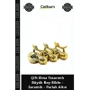 Özel Üretim Dekoratif Lüks Modern Gold Çift Elma Tasarımlı Büyük Boy Biblo Seramik Parlak Altın
