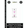 Özel Üretim Modern Pembe Büyük Boy Cam Standlı Kum Saati 15 cm Yükseklik Dekoratif Şık Tasarım