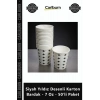 Özel Üretim Kaliteli Sızdırmaz Kağıt Kahve Siyah Yıldız Desenli Karton Bardak 7 Oz 50li Paket