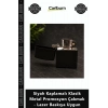 Özel Üretim Hediye Şık Kaliteli Siyah Kaplamalı Klasik Metal Promosyon Çakmak Lazer Baskıya Uygun