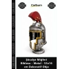 Özel Üretim Antik El İşçiliği Lüks Tasarım Şövalye Miğferi Biblosu Metal 53x16 cm Dekoratif Obje