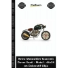 Özel Üretim Vintage Eskitme Retro Motosiklet Tasarımlı Duvar Saati Metal 44x24 cm Dekoratif Obje