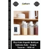 Özel Üretim Şeffaf Kilitli Erzak Ölçü Kabı Kapaklı Bakliyat Saklama Kabı Kulplu Tasarım 1800 ml