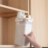 Özel Üretim Şeffaf Kilitli Erzak Ölçü Kabı Kapaklı Bakliyat Saklama Kabı Kulplu Tasarım 1800 ml
