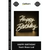 Özel Üretim 444x34cm Doğum Günü Parti Dekorasyonu Işıklı Tabela Şık HAPPY BIRTHDAY Yazılı Neon Led