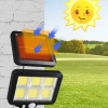 Özel Üretim Bahçe Aydınlatma Dış Mekan Güneş 120 Cob Led Solar Panelli 3 Modlu Duvar Lambası MZ302