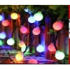 Özel Üretim Güneş Enerjili Su Geçirmez Dekoratif 8 Fonksiyonlu 5m 20 Led Beyaz Top RGB Solar MZ3012