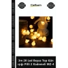 Özel Üretim Dekoratif Şık Ambiyans Süsleme Lamba 3m 20 Led Beyaz Top Gün ışığı Pilli 2 Kademeli MZ4