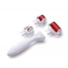 Özel Üretim Skin Roller Microneedling Cilt Yenileme Kolajen Derma Roller Titanyum İğneli 3 Başlıklı