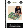 Özel Üretim Eğitici Araba Halısı Katlanabilir Canlı Renkli Dekor Çocuk Oyun Matı Mutlu Şehir Hayatı