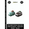 Özel Üretim Hediyelik Retro Şık Nostaljik Otobüs Tasarımlı Biblo Kumbara Dekoratif Model Reçine