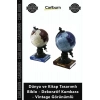 Özel Üretim Reçine Hediye Dünya Kitap Tasarımlı Biblo Dekoratif Kumbara Vintage Görünümlü