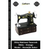 Özel Üretim Hediyelik Reçine Şık Dikiş Makinesi Tasarımlı Biblo Vintage Model Nostaljik Dekor