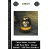 Özel Üretim Modern Hediye Deniz Anası Tasarımlı Işıklı Cam Küre Ahşap Standlı USB Gece Lambası