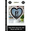 Özel Üretim Fotoğraf Çerçevesi Hediyelik Işıklı Modern Kalp Sihirli Ayna Pil+Usb Beyaz Işık MZ131