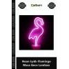Özel Üretim Pembe Dekoratif Pilli Modern Şık Estetik Ev Dekorasyonu Neon Işıklı Flamingo Masa Gece L