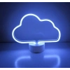 Özel Üretim Dekoratif Modern Mavi Hediyelik Neon Işıklı Bulut Masa Gece Lambası Pil+Usb MZ6200257