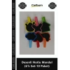 Özel Üretim Ahşap Dekoratif Hediyelik Notluk Etiketlik Desenli Notlu Mandal 6lı Set10 Paket