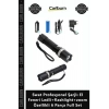 Özel Üretim Cree Swat Profesyonel Şarjlı El Feneri Ledli+flashlight+zoom Özellikli 6 Parça Full Set