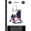Özel Üretim Şarjlı Projektörlü Panel Takımı Powerdex Pd6400 Güneş Enerjili Solar Aydınlatma Sistemi