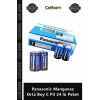Özel Üretim Güçlü Dayanıklı Ekonomik Performanslı Panasonic Manganez Orta Boy C Pil 24 lü Paket