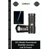 Özel Üretim 30W Güçlü Şarjlı TypeC Outdoor SOS 201 Model Powerbank Özellikli Zoomlu Led El Feneri
