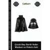 Özel Üretim Star Wars Kostüm Halloween Siyah Kalite Çocuk Boy Darth Vader Maskesi Pelerin Seti