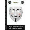 Özel Üretim Kaliteli Kostüm Partisi Aksesuarı Plastik Şık Beyaz Pembe Yanaklı V For Vendetta Maskesi