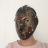 Özel Üretim Korku Temalı Cosplay Aksesuar Bakır Renk Kırmızı Çizgili Tam Yüz Hannibal Maskesi