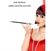 Özel Üretim 1920ler Gatsby Kostüm Vintage Uzun Sigaralık Kırmızı Retro Charliston Aksesuar Seti