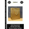 Özel Üretim Lüks Şık Modern Kaliteli Ambalaj Paket Gold Geometrik Desenli Orta Boy Karton Hediye Çan
