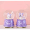 Özel Üretim Kawaii Hediye Mor Anime Gece Lambası Kuromi Işıklı Müzikli Kar Küresi Orta Boy Model 3