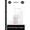 Özel Üretim Şarjlı Pembe Led Gece Lambası Akrobat Boyun Çocuk Odası Hediye Hello Kitty Masa Lambası