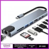 Özel Üretim Hub Kart Okuyucu Adaptör TF Yuvası DÖNÜŞTÜRÜCÜ ÇEVİRİCİ ÇOKLAYICI MİCRO SD 8 GİRİŞLİ