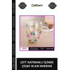 Özel Üretim Borosilikat Isıya Dayanıklı Estetik Hediyelik ÇİFT KATMANLI İÇİNDE ÇİÇEK OLAN BARDAK