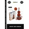 Özel Üretim Dekoratif Ahşap Tasarım Melodik Hediyelik Şık Estetik Nostaljik Klasik MUSİC BOX KEMAN