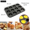Özel Üretim Profesyonel Yanmaz Yapışmaz Granit Döküm Muffin Cupcake Tepsisi 12 GÖZLÜ KEK KALIBI