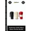 Özel Üretim Sızdırmaz Kapaklı Taşıma Askılı Isı Yalıtımlı Mug Paslanmaz Çelik Silikon Sleeve Termos