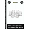 Özel Üretim Dekoratif Modern Marjinal Tasarım 6lı Kurukafa Şeffaf Cam Shot Bardağı Seti 9x8 cm